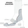 imageAmazon Essentials Mens Hiking Socks Comfortable Cushioned Crew Socks 3 PairsCharcoalBlack