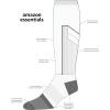imageAmazon Essentials Mens Knee High Graduated Compression Socks Over The Calf Support for Legs and Travel 3 PairsBlack
