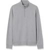 imageAmazon Essentials Mens Lightweight French Terry QuarterZip Mock Neck SweatshirtCharcoal Heather
