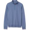 imageAmazon Essentials Mens Lightweight French Terry QuarterZip Mock Neck SweatshirtIndigo
