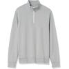 imageAmazon Essentials Mens Lightweight French Terry QuarterZip Mock Neck SweatshirtLight Grey Heather