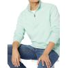 imageAmazon Essentials Mens Lightweight French Terry QuarterZip Mock Neck SweatshirtMint Green