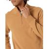 imageAmazon Essentials Mens Lightweight French Terry QuarterZip Mock Neck SweatshirtTan
