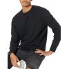 imageAmazon Essentials Mens LongSleeve Lightweight Fleece French Terry Crewneck SweatshirtBlack