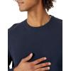 imageAmazon Essentials Mens LongSleeve Lightweight Fleece French Terry Crewneck SweatshirtDark Navy