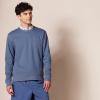 imageAmazon Essentials Mens LongSleeve Lightweight Fleece French Terry Crewneck SweatshirtIndigo