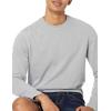 imageAmazon Essentials Mens LongSleeve Lightweight Fleece French Terry Crewneck SweatshirtLight Grey Heather