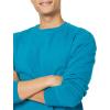 imageAmazon Essentials Mens LongSleeve Lightweight Fleece French Terry Crewneck SweatshirtTeal Blue