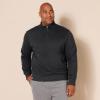 imageAmazon Essentials Mens LongSleeve QuarterZip Pullover Fleece SweatshirtBlack