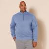 imageAmazon Essentials Mens LongSleeve QuarterZip Pullover Fleece SweatshirtBlue