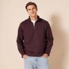imageAmazon Essentials Mens LongSleeve QuarterZip Pullover Fleece SweatshirtBurgundy