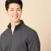 imageAmazon Essentials Mens LongSleeve QuarterZip Pullover Fleece SweatshirtCharcoal Heather