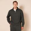 imageAmazon Essentials Mens LongSleeve QuarterZip Pullover Fleece SweatshirtCharcoal Heather
