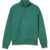 imageAmazon Essentials Mens LongSleeve QuarterZip Pullover Fleece SweatshirtGreen