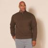 imageAmazon Essentials Mens LongSleeve QuarterZip Pullover Fleece SweatshirtMedium Brown