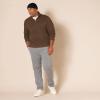 imageAmazon Essentials Mens LongSleeve QuarterZip Pullover Fleece SweatshirtMedium Brown
