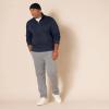 imageAmazon Essentials Mens LongSleeve QuarterZip Pullover Fleece SweatshirtNavy