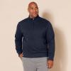 imageAmazon Essentials Mens LongSleeve QuarterZip Pullover Fleece SweatshirtNavy