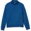 imageAmazon Essentials Mens LongSleeve QuarterZip Pullover Fleece SweatshirtTeal Blue