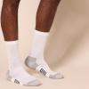 imageAmazon Essentials Mens Performance Cotton Moisture Control Socks Athletic Crew Breathable 6 PairsGreyWhite