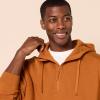 imageAmazon Essentials Mens QuarterZip OversizedFit Hoodie SweatshirtCaramel