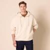 imageAmazon Essentials Mens QuarterZip OversizedFit Hoodie SweatshirtLight Beige