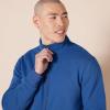 imageAmazon Essentials Mens Sweatshirt Mock Neck Fleece Zip UpBlue