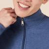 imageAmazon Essentials Mens Sweatshirt Mock Neck Fleece Zip UpBlue Heather