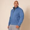 imageAmazon Essentials Mens Sweatshirt Mock Neck Fleece Zip UpBlue Heather