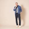 imageAmazon Essentials Mens Sweatshirt Mock Neck Fleece Zip UpBlue Heather