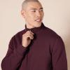 imageAmazon Essentials Mens Sweatshirt Mock Neck Fleece Zip UpBurgundy
