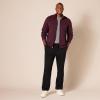 imageAmazon Essentials Mens Sweatshirt Mock Neck Fleece Zip UpBurgundy