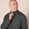 imageAmazon Essentials Mens Sweatshirt Mock Neck Fleece Zip UpCharcoal Heather