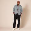 imageAmazon Essentials Mens Sweatshirt Mock Neck Fleece Zip UpLight Grey Heather