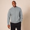 imageAmazon Essentials Mens Sweatshirt Mock Neck Fleece Zip UpLight Grey Heather