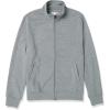 imageAmazon Essentials Mens Sweatshirt Mock Neck Fleece Zip UpLight Grey Heather