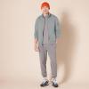 imageAmazon Essentials Mens Sweatshirt Mock Neck Fleece Zip UpLight Grey Heather