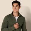 imageAmazon Essentials Mens Sweatshirt Mock Neck Fleece Zip UpOlive Heather