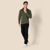 imageAmazon Essentials Mens Sweatshirt Mock Neck Fleece Zip UpOlive Heather