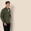 imageAmazon Essentials Mens Sweatshirt Mock Neck Fleece Zip UpOlive Heather