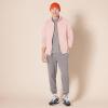 imageAmazon Essentials Mens Sweatshirt Mock Neck Fleece Zip UpPink