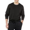 imageAmazon Essentials mens Crewneck Sweatshirt Lightweight LongSleeve French Terry Available in Big ampamp TallBlack