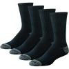 imageAmazon Essentials Mens Cotton Breathable Cushioned Performance Work Crew Sock 4 PairsBlack