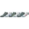 imageAmazon Essentials Mens Cotton Performance Cushioned No Show Socks for Men Breathable Athletic 6 PairsGreyWhite