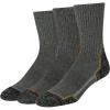 imageAmazon Essentials Mens Hiking Socks Comfortable Cushioned Crew Socks 3 PairsCharcoalBlack