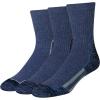 imageAmazon Essentials Mens Hiking Socks Comfortable Cushioned Crew Socks 3 PairsNavy