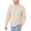 imageAmazon Essentials Mens Lightweight French Terry QuarterZip Mock Neck SweatshirtOatmeal Heather