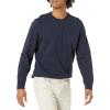 imageAmazon Essentials Mens LongSleeve Lightweight Fleece French Terry Crewneck SweatshirtDark Navy