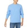 imageAmazon Essentials Mens LongSleeve Lightweight Fleece French Terry Crewneck SweatshirtFrench Blue