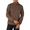imageAmazon Essentials Mens LongSleeve QuarterZip Pullover Fleece SweatshirtMedium Brown